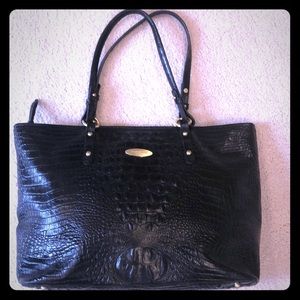 Brahmin black leather purse in mint condition!